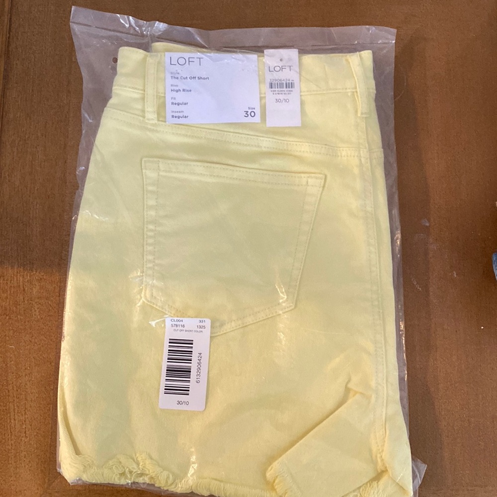 Loft denim frayed cutoff shorts